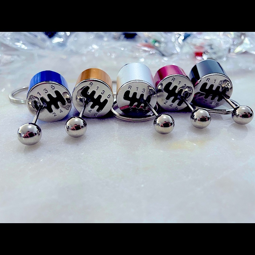 Manual 6-speed car keychains